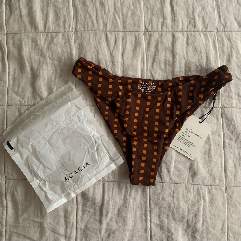 Acacia Swimwear Zuma Lining Bikini Bottoms P / XS New